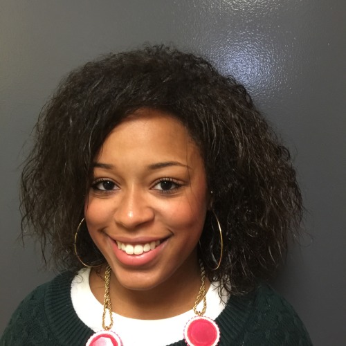 Client 1 before treatment: heat-damaged curls framing her face